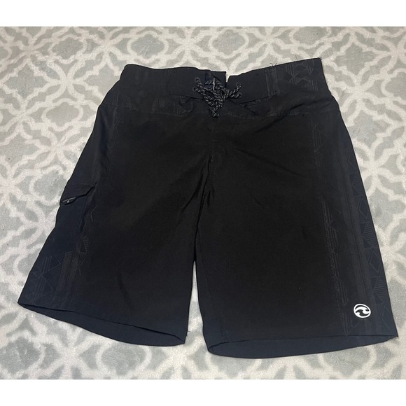 Ocean Current Other - Ocean Current Mens Black Board Shorts Swim Trunks Size S Geometric